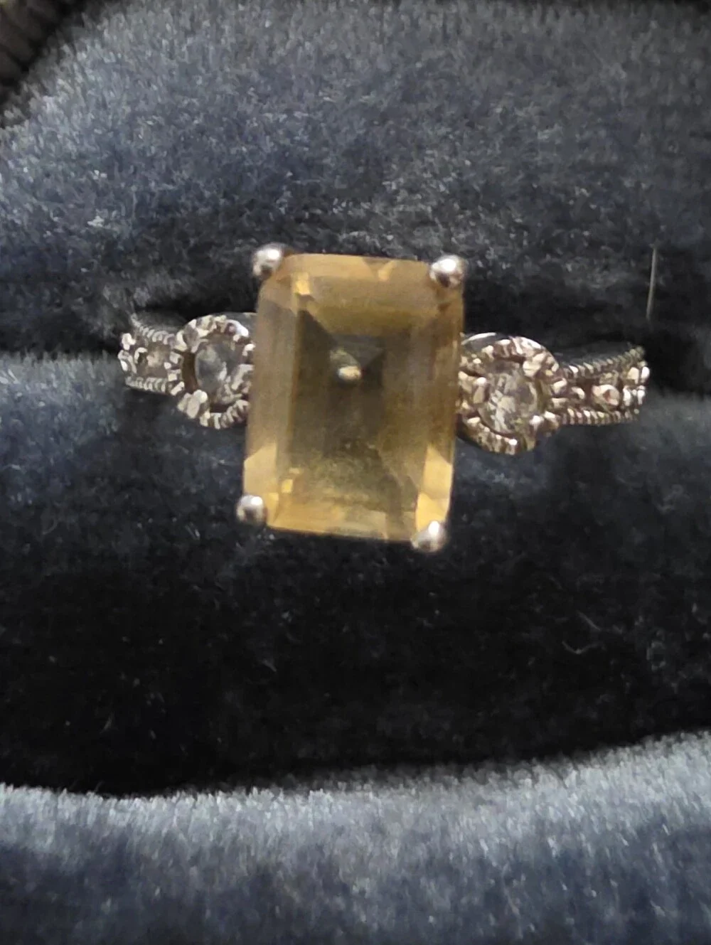 925 Silver Hessonite Ring (Vintage)